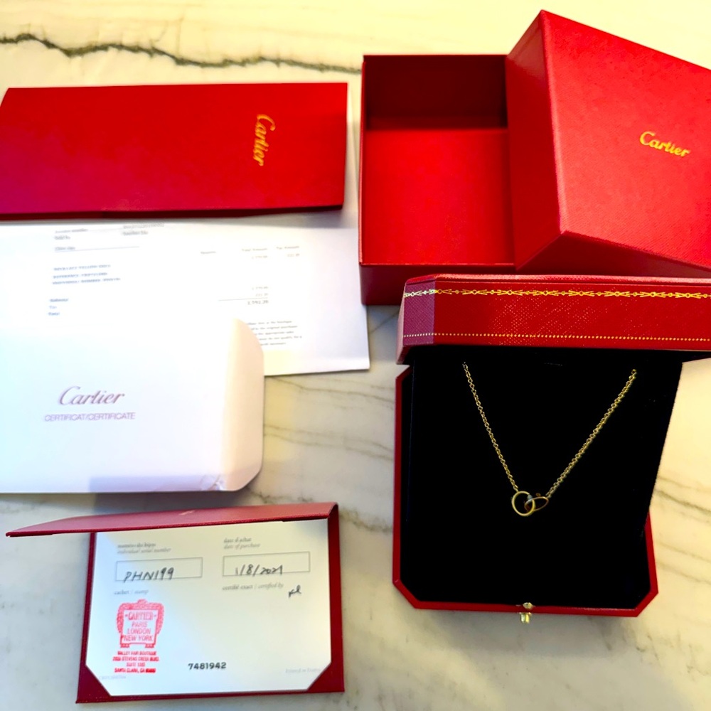 GENUINE Cartier Gold interlocking LOVE necklace